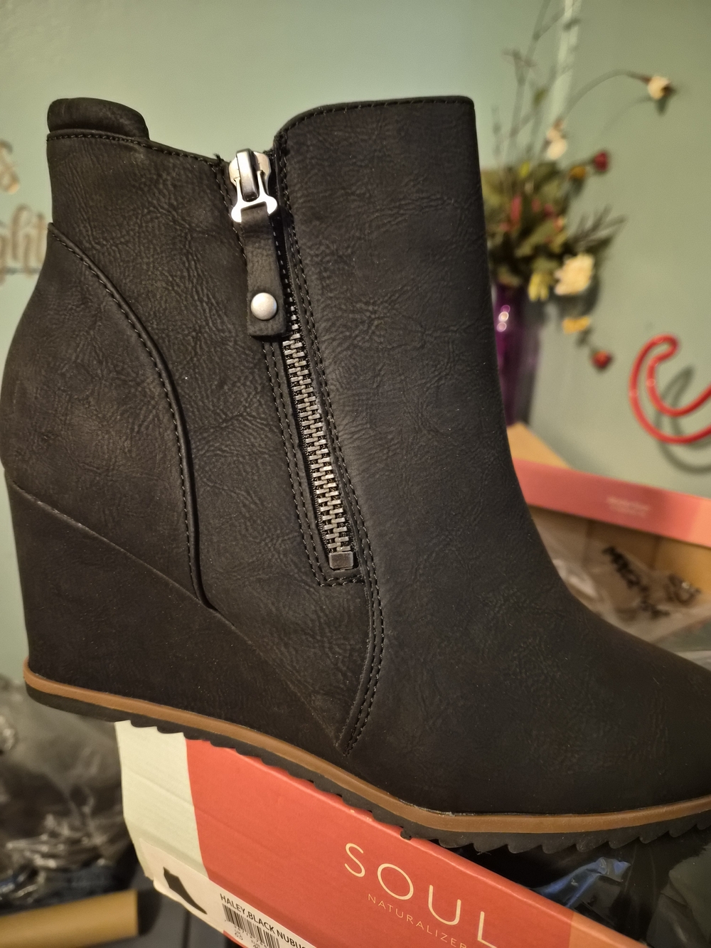 Soul Naturalizer Black Wedge Ankle Boot